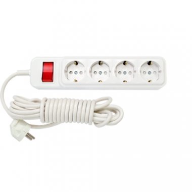 Фотография товара 'Bylectrica Удлинитель 4-местный с заземляющим контактом шторки, У10-282 5м'