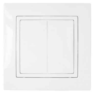 Фотография товара 'Bylectrica Выключатель 2-клавишный СУ, серия УЮТ, С510-861'