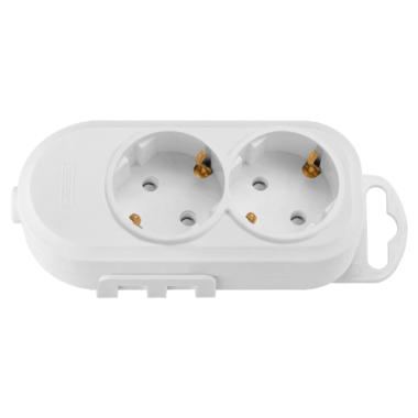 Фотография товара 'Bylectrica Розетка переносная 2-местная с суппортом, со шторками, Р16-9146'