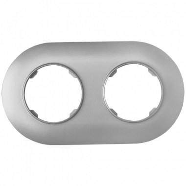 Фотография товара 'Bylectrica Рамка 2-х местная, круг, серия ПРОВАНС круг, ЮЛИГ.735212.499 серебро'