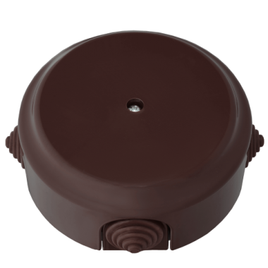 Фотография товара 'Bylectrica Монтажная коробка 94, ОУ с сальниками, серия РЕТРО, КМ-449 шоколад'