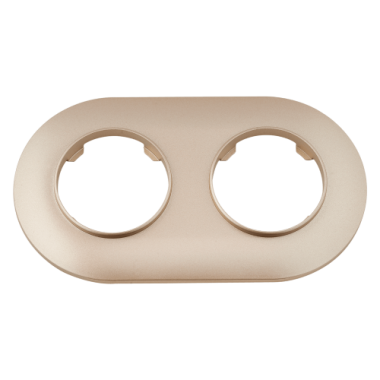 Фотография товара 'Bylectrica Рамка 2-х местная, круг, серия ПРОВАНС круг, ЮЛИГ.735212.499 шампань'