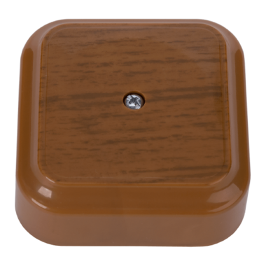 Фотография товара 'Bylectrica Коробка-монтажная для разводки проводов с клеммными колодками (65*65*25 мм), КМ-271 дуб темный'