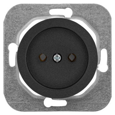Фотография товара 'Bylectrica Механизм розетки 1-местной СУ без заземляющего контакта, серия ПРОВАНС, РС16-1401 графит'