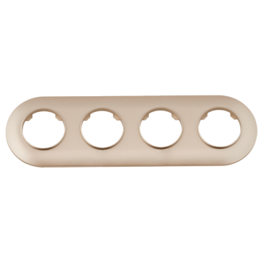 Фотография товара 'Bylectrica Рамка 4-х местная, круг, серия ПРОВАНС круг, ЮЛИГ.735212.503 шампань'