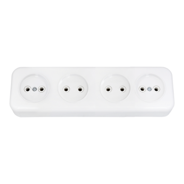 Фотография товара 'Bylectrica Розетка 4-местная ОУ, РА16-246'