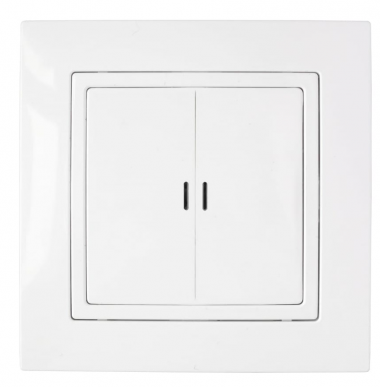 Фотография товара 'Bylectrica Выключатель 2-клавишный СУ с подсветкой, серия УЮТ, С510-867'