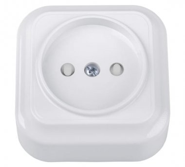 Фотография товара 'Bylectrica Розетка 1-местная ОУ со шторкой, серия ВАРИАНТ, РА16-0105'
