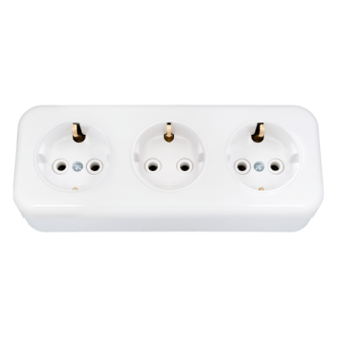 Фотография товара 'Bylectrica Розетка 3-местная ОУ, РА16-243'