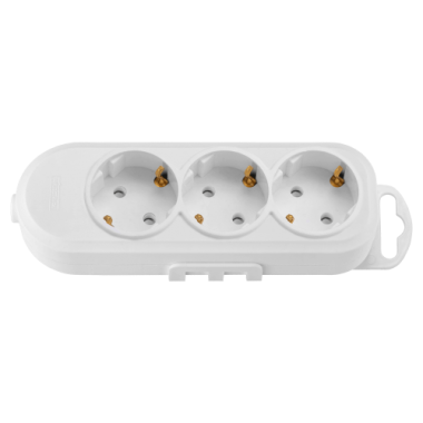 Фотография товара 'Bylectrica Розетка переносная 3-местная с суппортом, со шторками, Р16-9166'