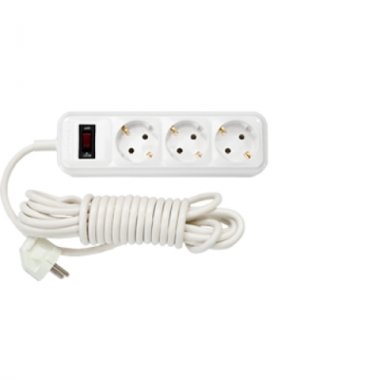 Фотография товара 'Bylectrica Удлинитель 3-местный с заземляющим контактом С ограничителем тока 3700 Вт, У16-320 3.5м'