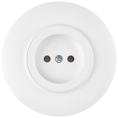 Фотография товара 'Bylectrica Розетка 1-местная СУ без заземляющего контакта (92 мм), серия ПРОВАНС круг, РС16-0401'