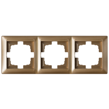 Фотография товара 'Bylectrica Рамка 3-х местная, серия СТИЛЬ, ЮЛИГ.735212.216 бронза'