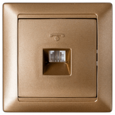 Фотография товара 'Bylectrica Розетка телефонная 4-х контактная, серия СТИЛЬ, ТР4-034 бронза'