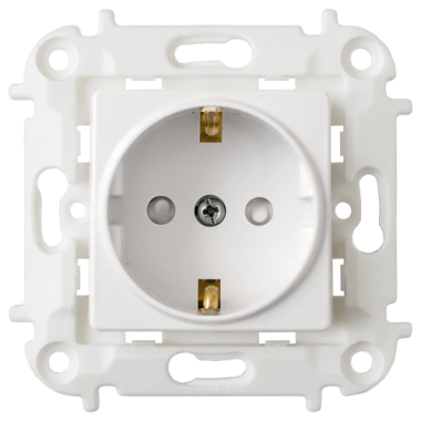 Фотография товара 'Bylectrica Механизм розетки 1-местной СУ с заземляющим контактом со шторкой, серия МАСТЕР, РС16-1006'