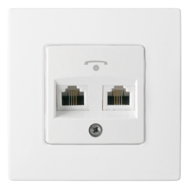 Фотография товара 'Bylectrica Розетка телефонная 2-х местная, серия МАСТЕР, ТР24-5002'