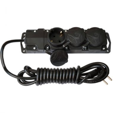 Фотография товара 'Bylectrica Удлинитель 3-местный с заземляющим контактом каучук IP 44, У16-382 1.7м'