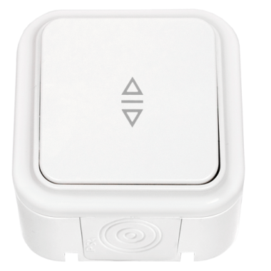 Фотография товара 'Bylectrica Выключатель 1-клавишный ОУ для управления с двух и более мест IP54, серия ПРАЛЕСКА АКВА, А6/2 10-872'