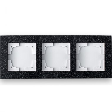 Фотография товара 'Bylectrica Рамка 3-х местная, серия СТИЛЬ-ЭЛИТ, ЮЛИГ.686251.113 оникс'