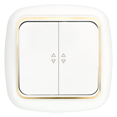 Фотография товара 'Bylectrica Выключатель 2-клавишный, скрытая установка, 10А, проходной, серия ГАРМОНИЯ ЛЮКС, С(6+6) 10-843 з'