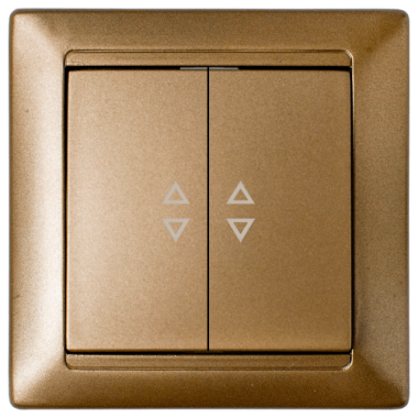 Фотография товара 'Bylectrica Выключатель 2-клавишный СУ проходной, серия СТИЛЬ, С(6+6) 10-847 бронза'