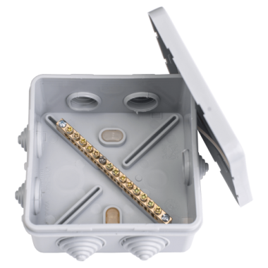 Фотография товара 'Bylectrica Коробка для разводки проводов системы уравнивания потенциалов (7 вводов) IP56, КУП-244'