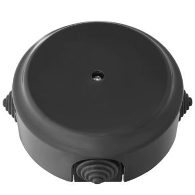 Фотография товара 'Bylectrica Монтажная коробка 124, ОУ с сальниками, серия РЕТРО, КМ-447 черный'