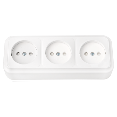 Фотография товара 'Bylectrica Розетка 3-местная ОУ со шторкой, серия ПРАЛЕСКА, РА16-275'