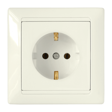 Фотография товара 'Bylectrica Розетка 1-местная СУ с заземляющим контактом, серия СТИЛЬ, РС16-306 бежевый'