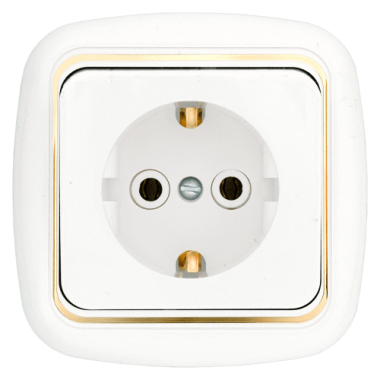 Фотография товара 'Bylectrica Розетка 1-местная СУ с заземляющим контактом, серия ГАРМОНИЯ ЛЮКС, РС16-256 з'
