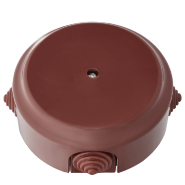 Фотография товара 'Bylectrica Монтажная коробка 124, ОУ с сальниками, серия РЕТРО, КМ-447 коричневый'