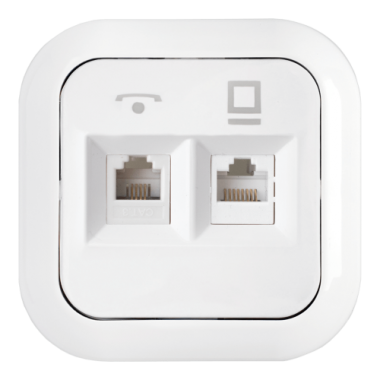 Фотография товара 'Bylectrica Розетка комбинированная оконечная (комп+тел), серия ГАРМОНИЯ, ТРК-005'