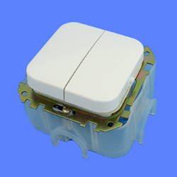 Фотография товара 'Bylectrica Механизм 2-клавишного выключателя, серия ГАРМОНИЯ, С56-476'