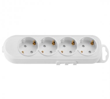 Фотография товара 'Bylectrica Розетка переносная 4-местная с суппортом, со шторками, Р16-9186'