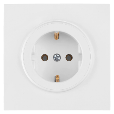 Фотография товара 'Bylectrica Розетка 1-местная СУ с заземляющим контактом, серия ПРОВАНС квадрат, РС16-0302'