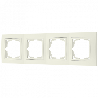 Фотография товара 'Bylectrica Рамка 4-х местная (с несъемной декор. вставкой), серия УЮТ, ЮЛИГ.735212.282-40бежевый'