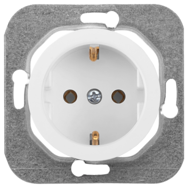 Фотография товара 'Bylectrica Механизм розетки 1-местной СУ с заземляющим контактом, серия ПРОВАНС, РС16-1402'