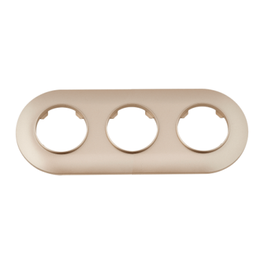Фотография товара 'Bylectrica Рамка 3-х местная, круг, серия ПРОВАНС круг, ЮЛИГ.735212.501 шампань'