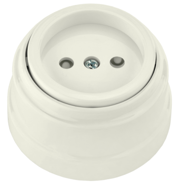 Фотография товара 'Bylectrica Розетка 1-местная без заземляющего контакта со шторками 16А ОУ, серия РЕТРО, РА16-0205 бежевый'