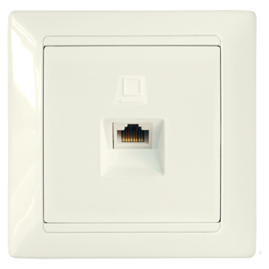 Фотография товара 'Bylectrica Розетка компьютерная, серия СТИЛЬ, РК18-006 бежевый'