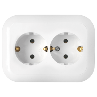 Фотография товара 'Bylectrica Розетка 2-местная СУ с заземляющим контактом, серия ГАРМОНИЯ, РС16-239'