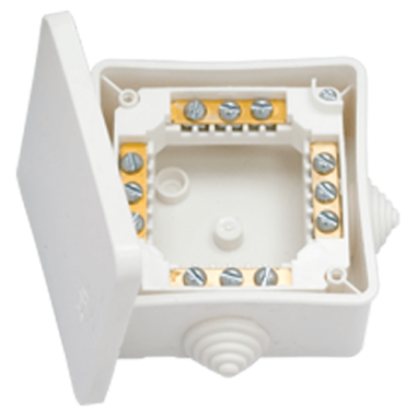 Фотография товара 'Bylectrica Коробка с клеммными колодками для открытой проводки IP44 (80х80х41,5 мм), КМ-222'