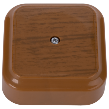 Фотография товара 'Bylectrica Коробка-монтажная для разводки проводов с клеммными колодками (95*95*29 мм), КМ-273 дуб темный'