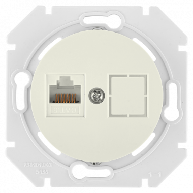 Фотография товара 'Bylectrica Механизм компьютерной розетки 1-местной кат 6е, СУ, серия ПРОВАНС, РК18-6311 бежевый'