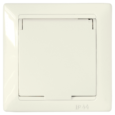 Фотография товара 'Bylectrica Розетка 1-местная СУ с заземляющим контактом IP44, серия СТИЛЬ, РС16-312 бежевый'