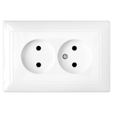 Фотография товара 'Bylectrica Розетка 2-местная СУ, серия СТИЛЬ, РС16-307'
