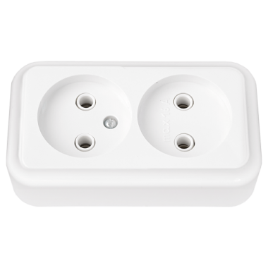 Фотография товара 'Bylectrica Розетка 2-местная ОУ без монтажной панели (серия Пралеска), РА16-238'