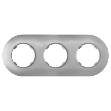 Фотография товара 'Bylectrica Рамка 3-х местная, круг, серия ПРОВАНС круг, ЮЛИГ.735212.501 серебро'