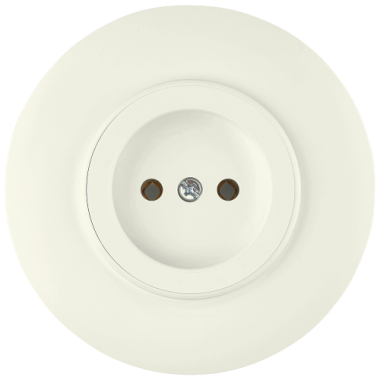 Фотография товара 'Bylectrica Розетка 1-местная СУ без заземляющего контакта (92 мм), серия ПРОВАНС круг, РС16-0401 бежевый'