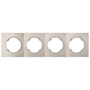 Фотография товара 'Bylectrica Рамка 4-х местная, квадрат серия ПРОВАНС квадрат, ЮЛИГ.735212.502 шампань'